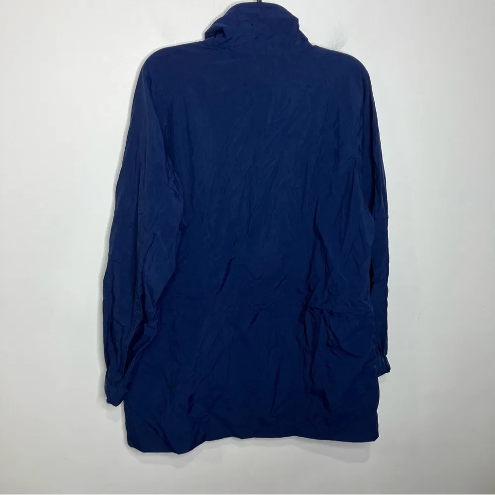Columbia windbreaker cinch waist navy blue women’s size medium oversized outdoor - Image 7