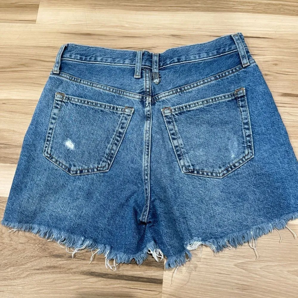 Free People We The Free Distressed Button Fly High Waisted Shorts Women’s 26 - Image 5