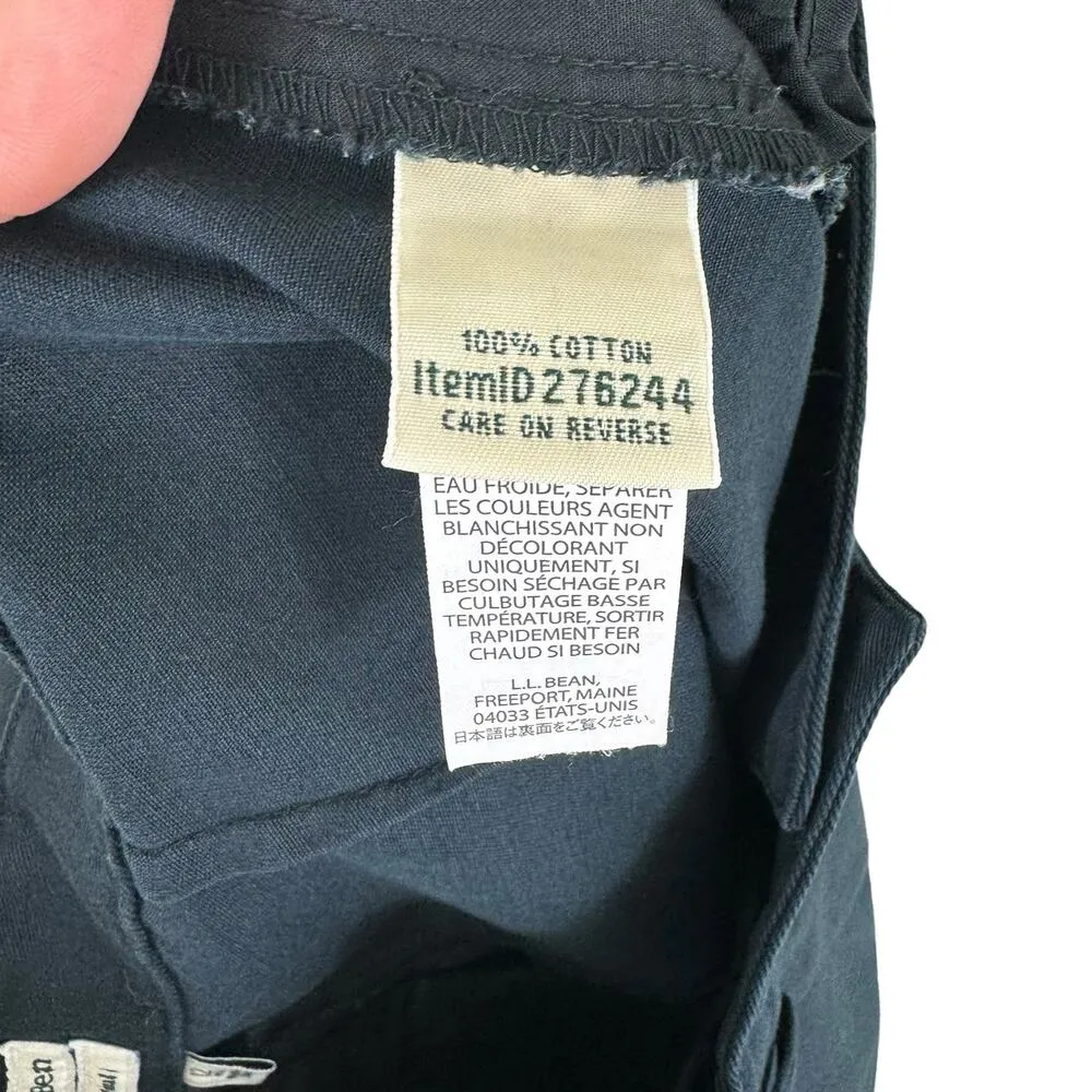L.L. Bean Vintage Black 100% Cotton Original Fit High Rise Jean Shorts Size 12 - Image 6