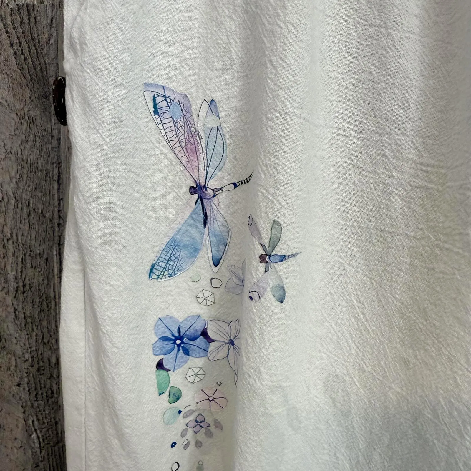 Noracora Women's 3XL White Casual Elastic Waist Pants Lightweight Beach Floral Size undefined - Image 6