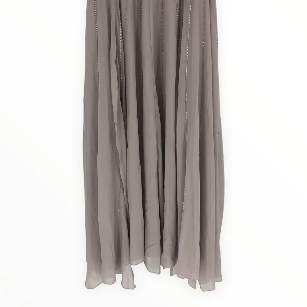 ASOS Maternity Beaded Drape Bodice Midaxi Dress size 16 NWT Embellished Sheer - Image 8