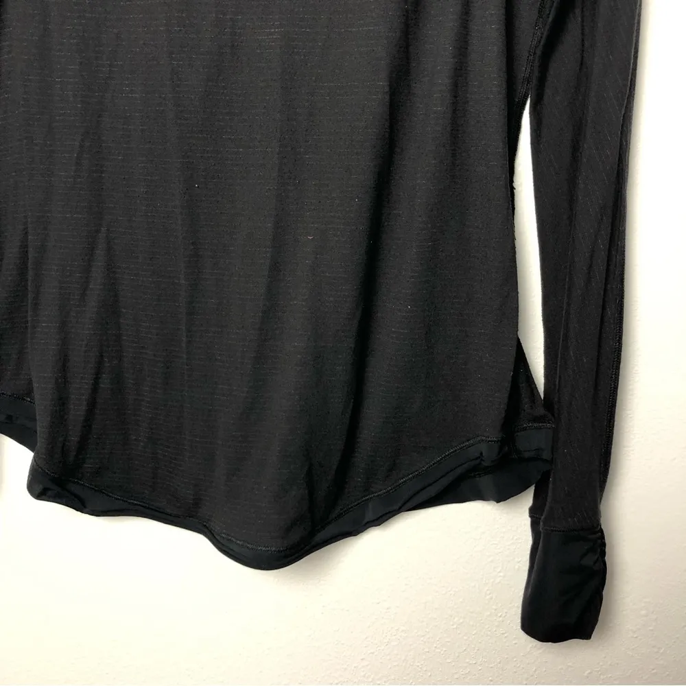 Lululemon Lightened Up Long Sleeve Shirt with Laser Cuts Black - Image 6