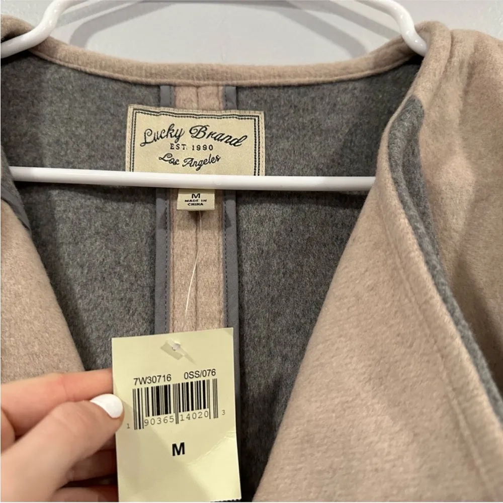 Lucky Brand Color Block Wool Moto Jacket Medium M - Image 4