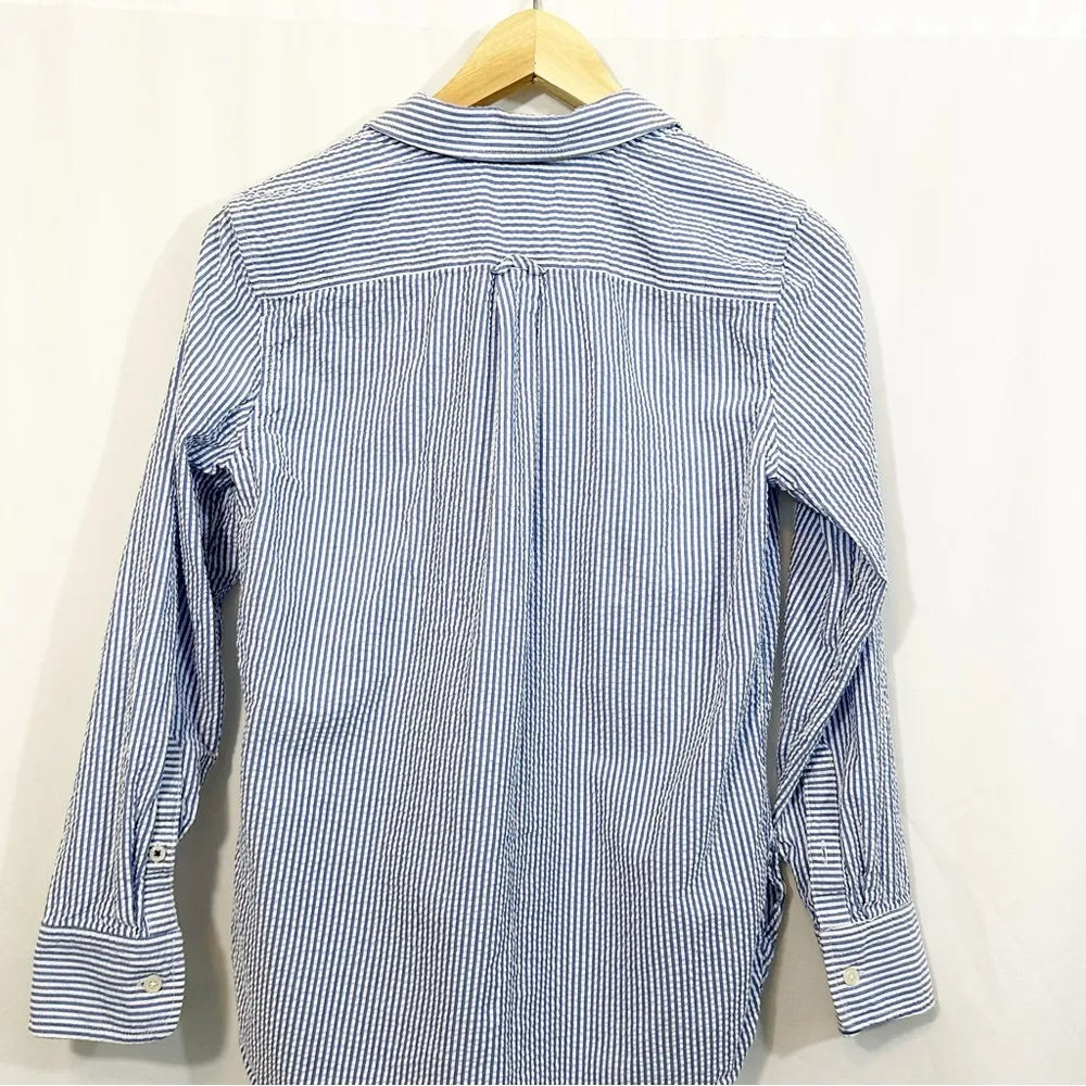 J.Crew  Classic Fit Seersucker Striped Button Down Collared Shirt - Image 7