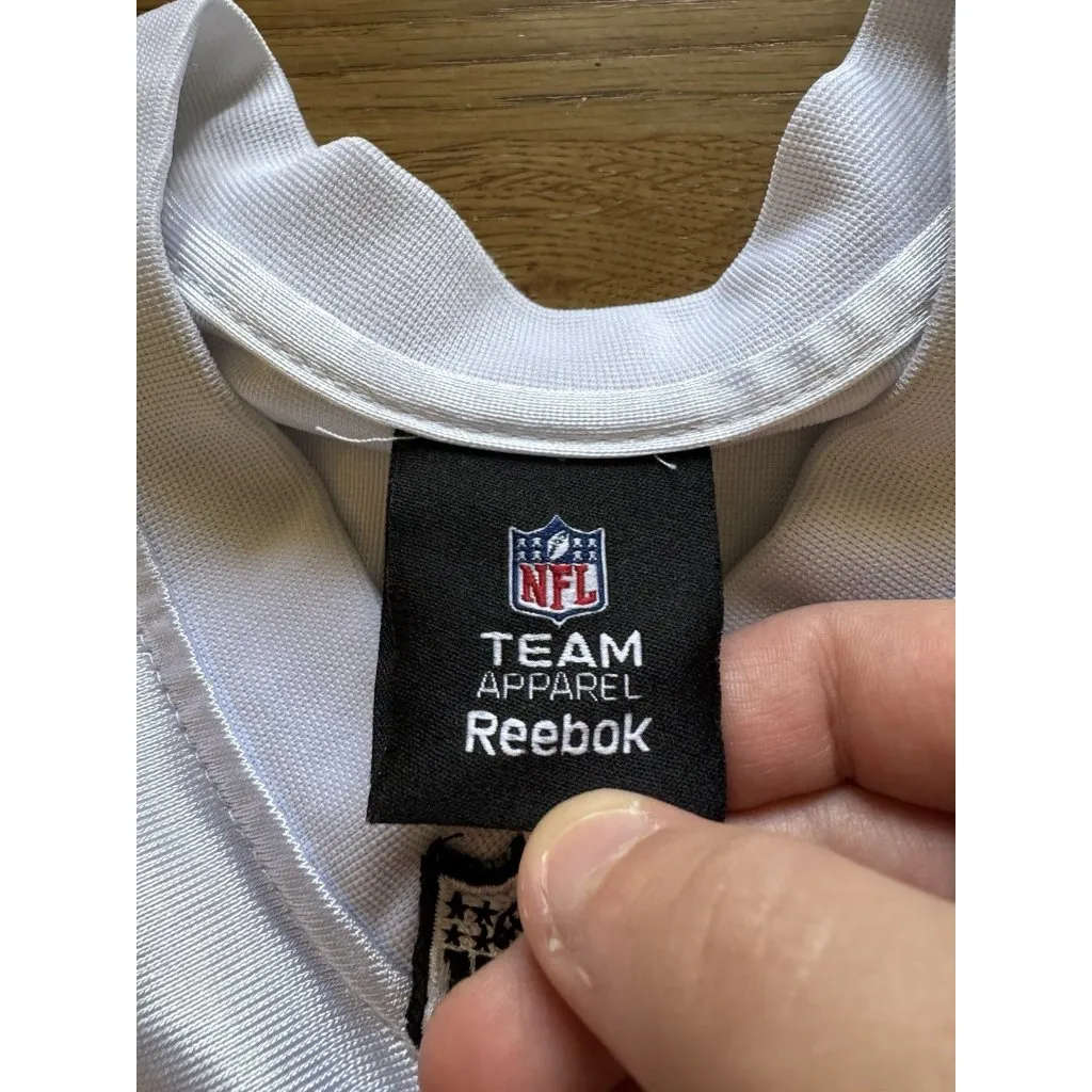 Reebok‎ Green Bay Packers NFL Team Apparel White Jersey Women Size Measured - Image 3
