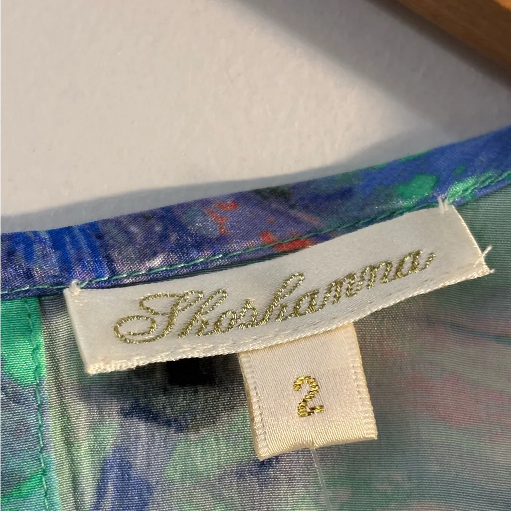 NWT Shoshanna Floral Blouse Tank 💯 Silk Office Vacation Layer Preppy Travel - Image 3