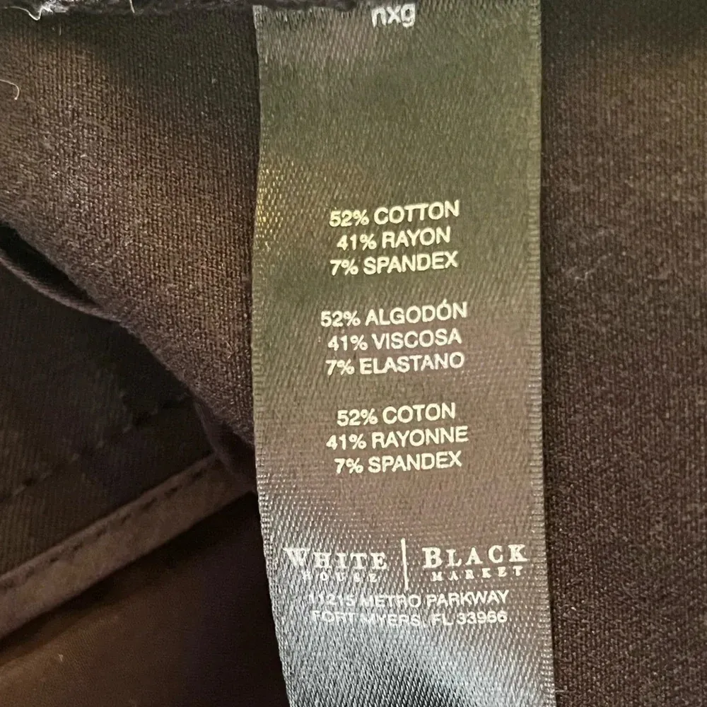 White House black market womens black ankle skinny pant casual grunge 8R - Image 11