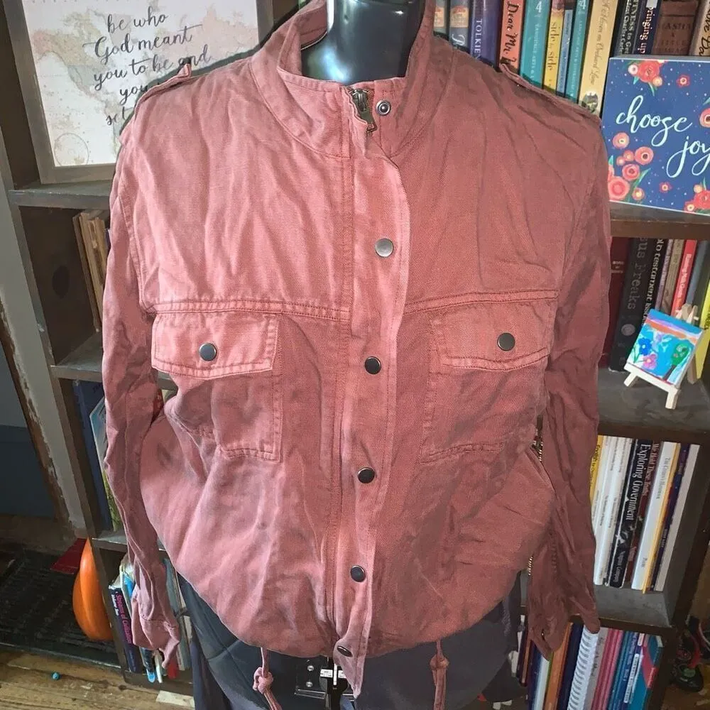 Rails Collins rust khaki lightweight military M drawstring jacket - Image 2