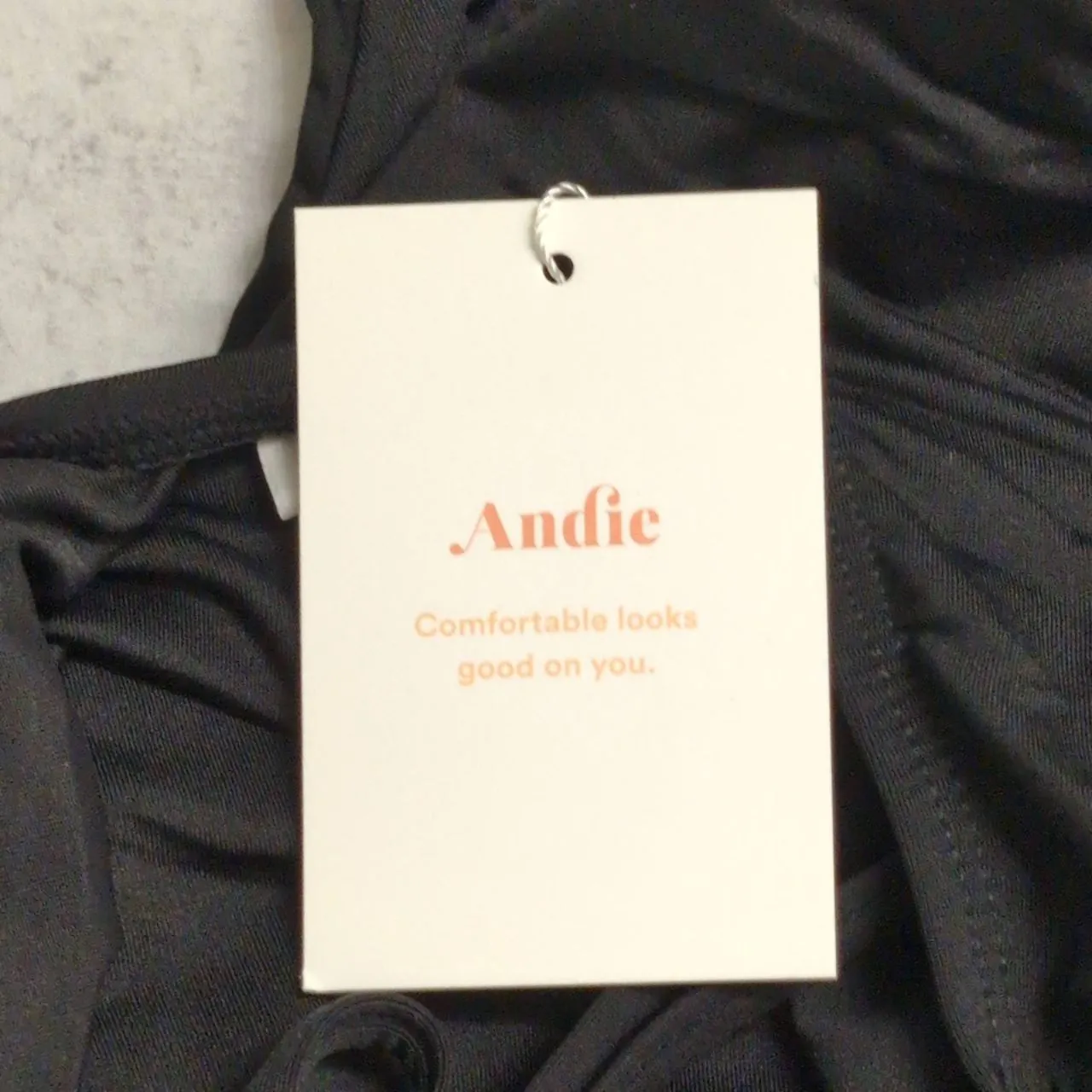 NWT Andie Bali Black Deep V-Neck Long Torso Womens Swimsuit One Piece Large Tall - Image 5