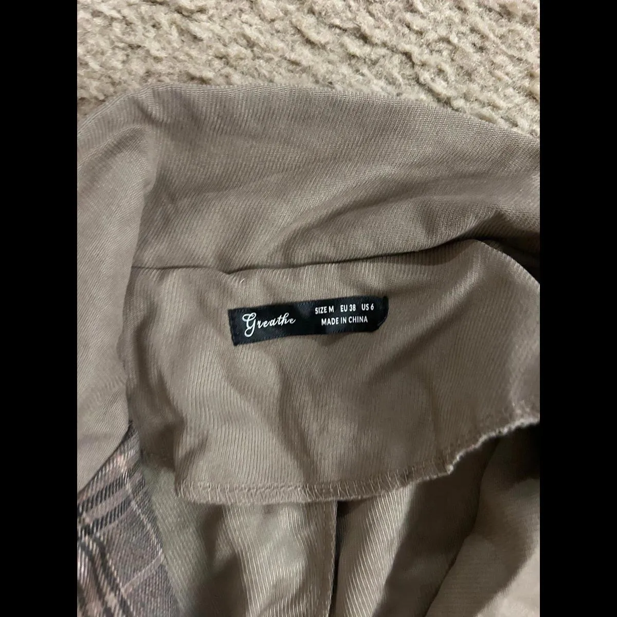 Flannel cropped long sleeve jacket size medium Silver - Image 5