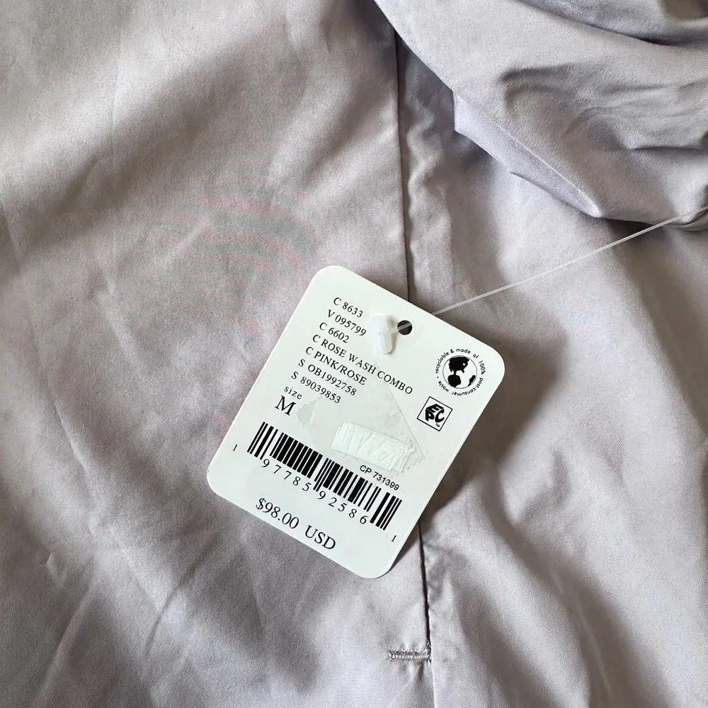 #63 NWT Free People Care FP Like The Wind Colorblock Jacket in Rose Wash Combo - Image 9