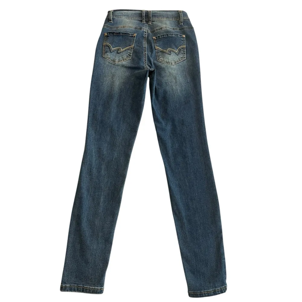 Wallflower Jeans Womens Juniors 1 Flirty Curvy High Rise Skinny Blue $44 MSRP Size undefined - Image 14