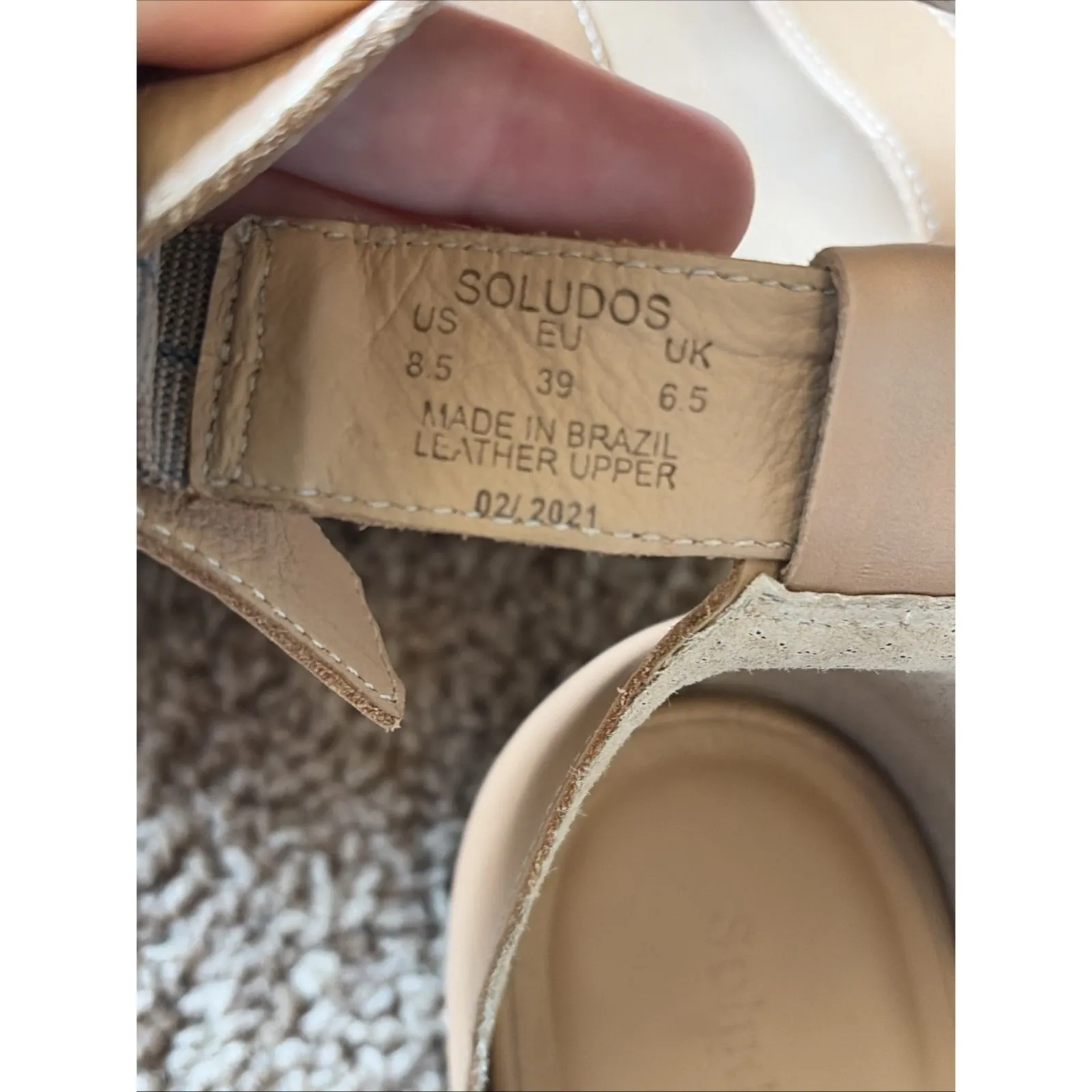 Soludos Cara City Camel Brown Leather Sandals Casual Shoes Womens US 8.5 EU 39 - Image 13