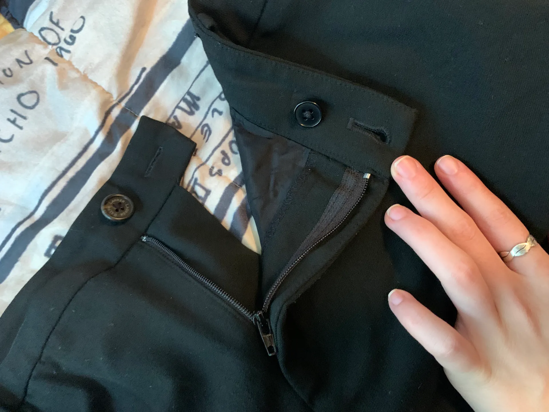 Vintage Black Pants - Image 3