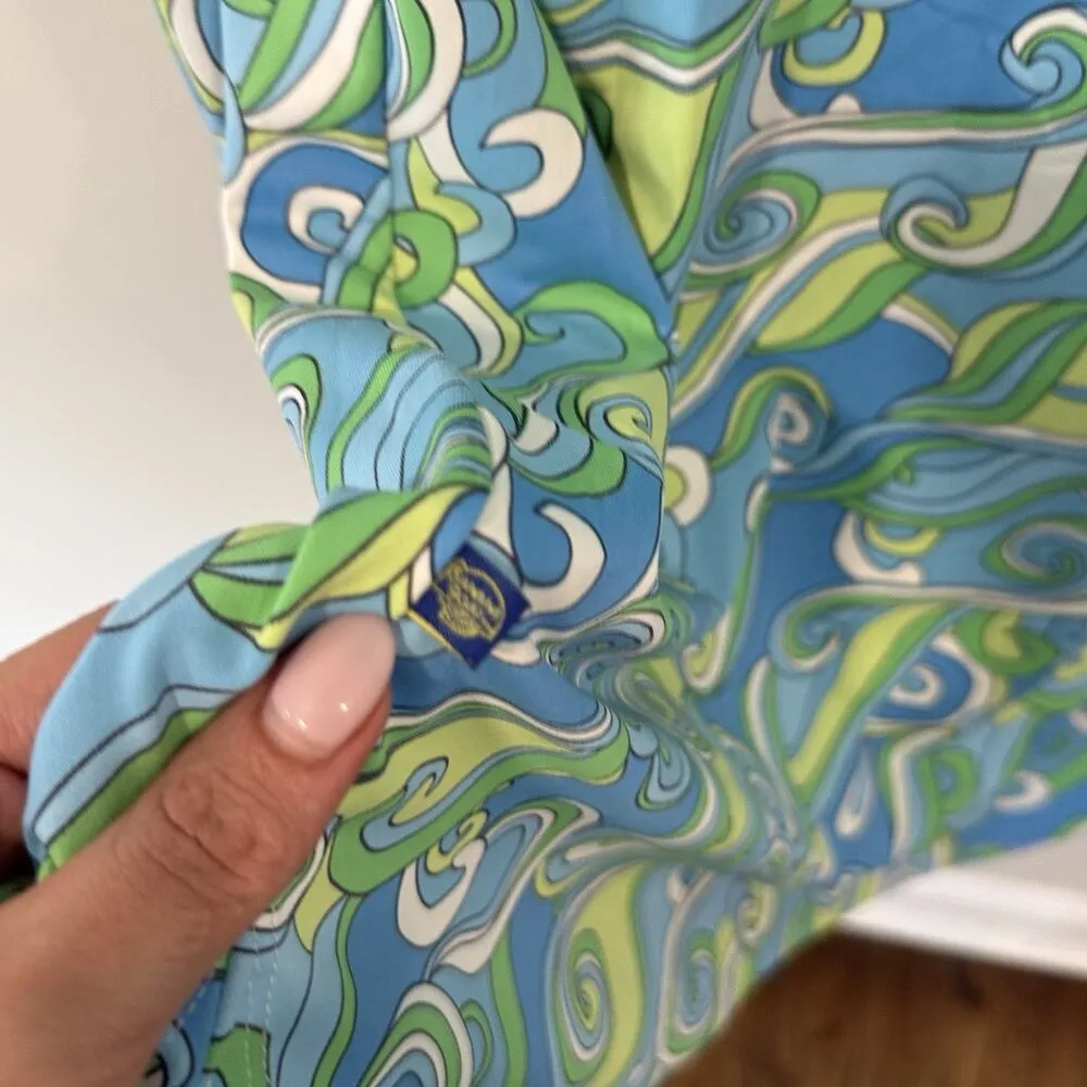 Banana Boat Long Sleeve Dress UPF 50 Size Medium Beachy 50+UPF Nylon 1897 Blue - Image 8