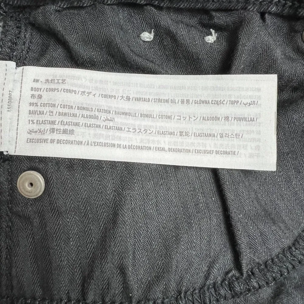 Abercrombie & Fitch Jeans Women 33 16R Black The Skinny High Rise Denim Slit Hem - Image 15