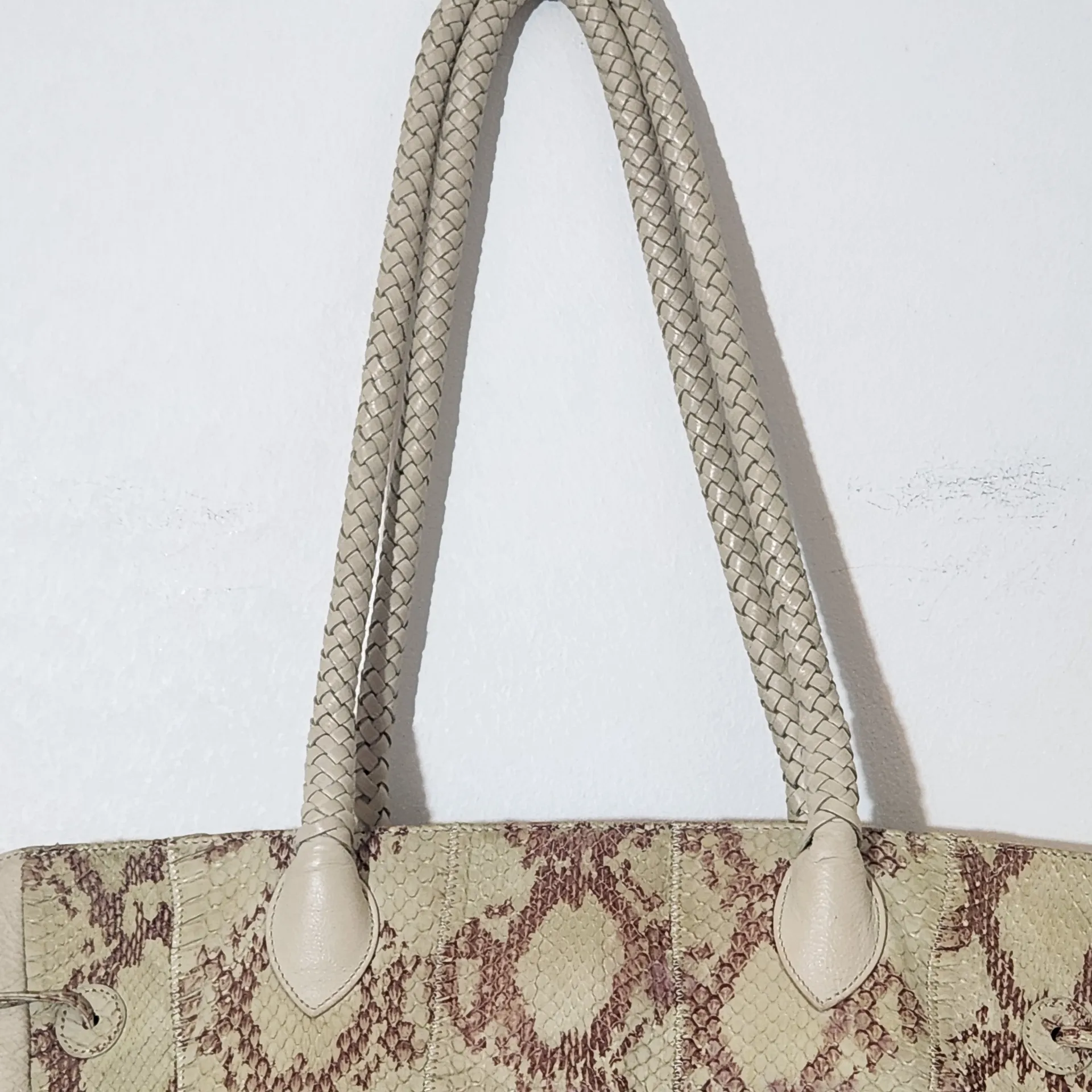Chi Falchi Snakeskin Leather Purse Limited Edition 363/700 Cream Snakeskin Bag - Image 3