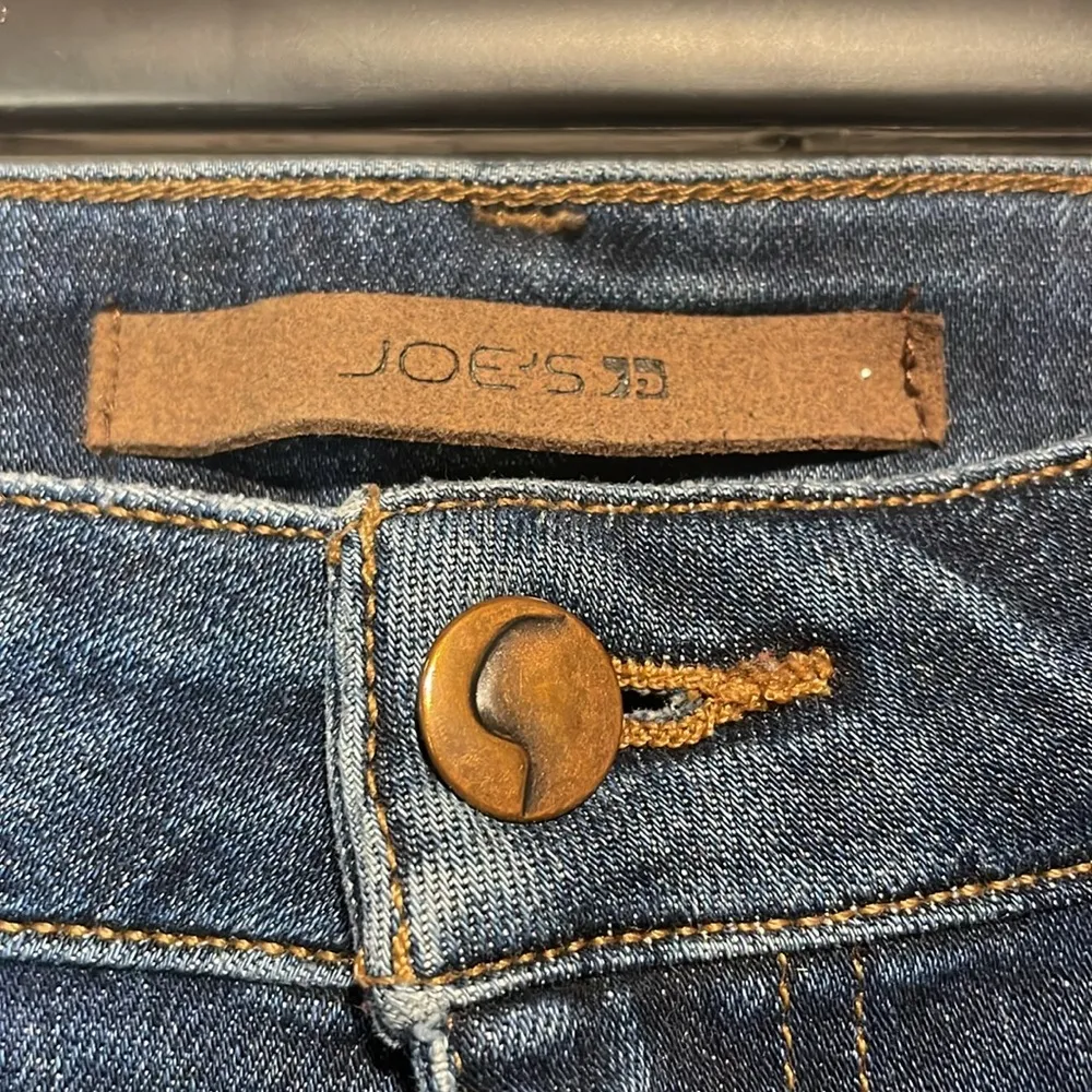 Joe's Jeans- “Joyce” Skinny Ankle Distressed Raw Hem Dark Wash Jeans- Size 27 - Image 4