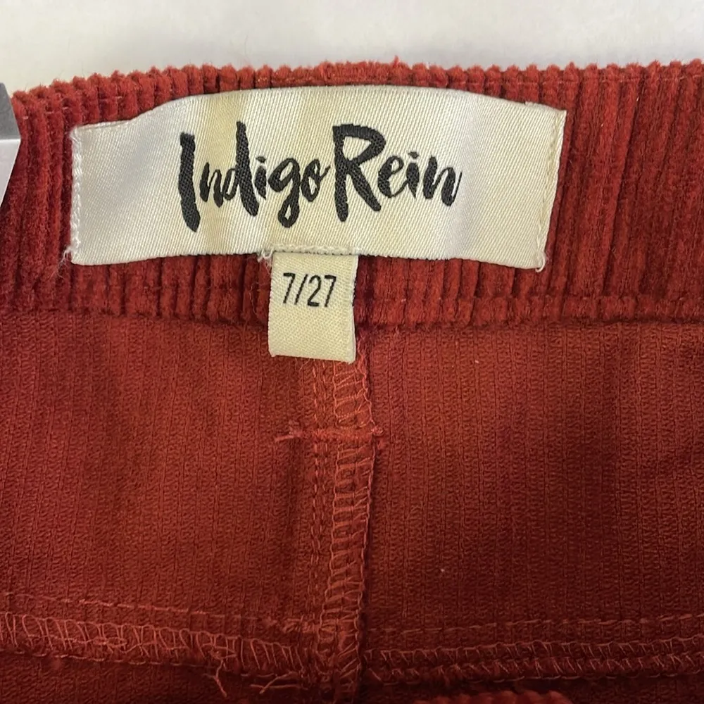 Indigo Rein Mini Corduroy Rust Skirt - Image 5