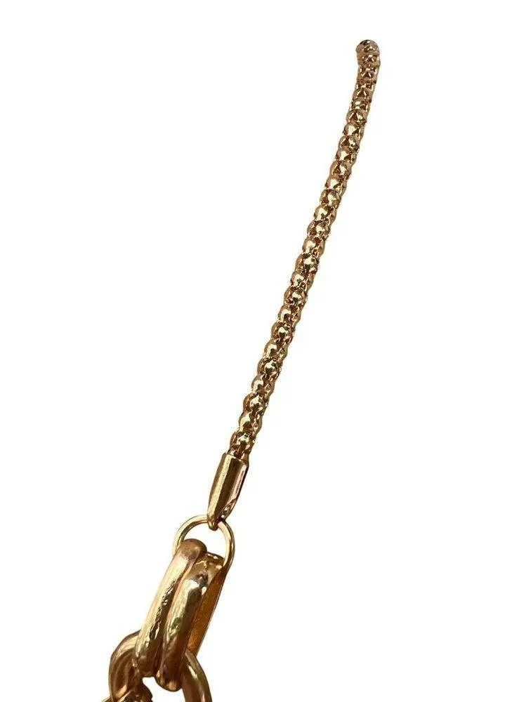Paparazzi Built Beacon Necklace Gold Tone Teardrop Rhinestones Adj 26" - 28" - Image 3