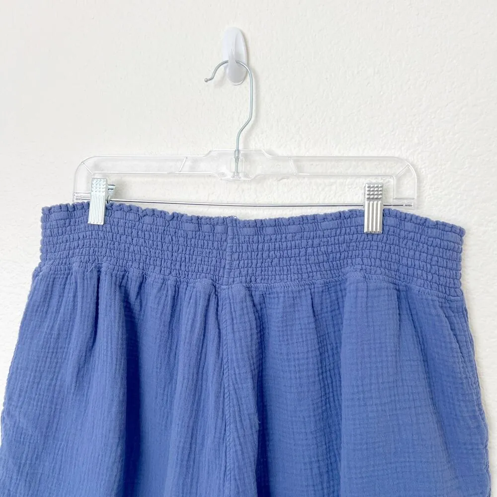 [Three Dots] Periwinkle Blue Cotton Gauze High Rise Elastic Waist Shorts Sz XXL - Image 6