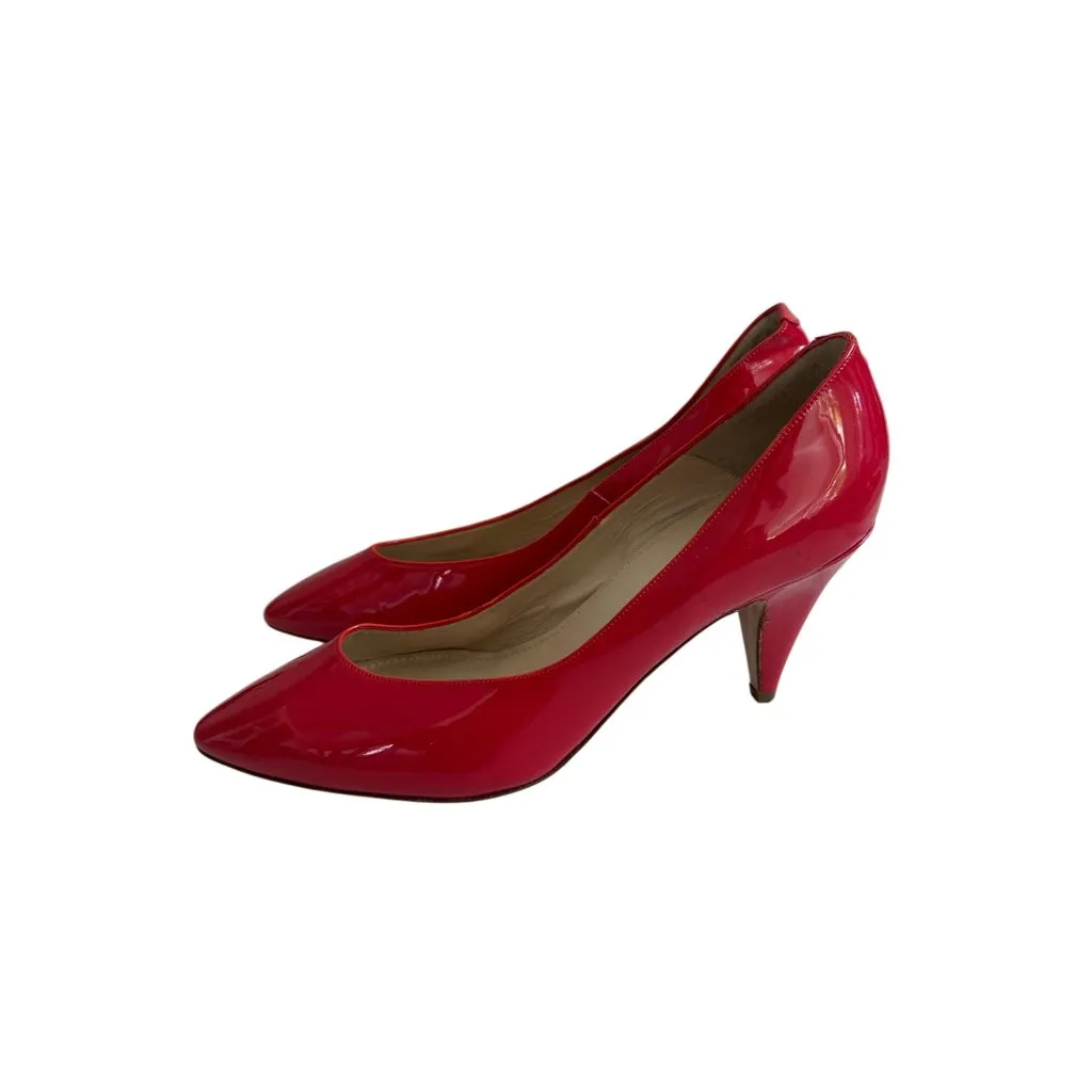 MANSUR GAVRIEL Red Patent Leather Kitten Heels Size 40 / 10 - Image 4