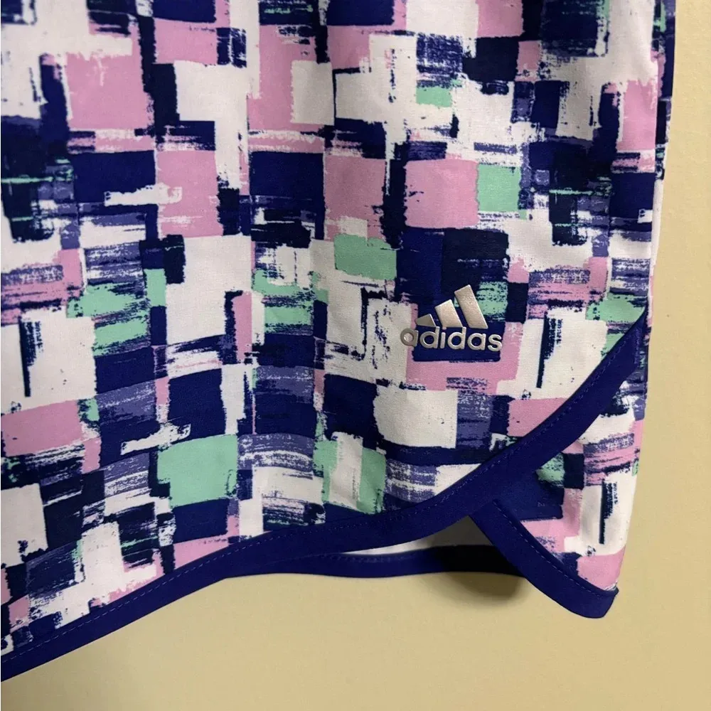 Adidas Tennis Skort Size Large Golf Pickleball Skirt Shorts Athletic Blue Pink - Image 2