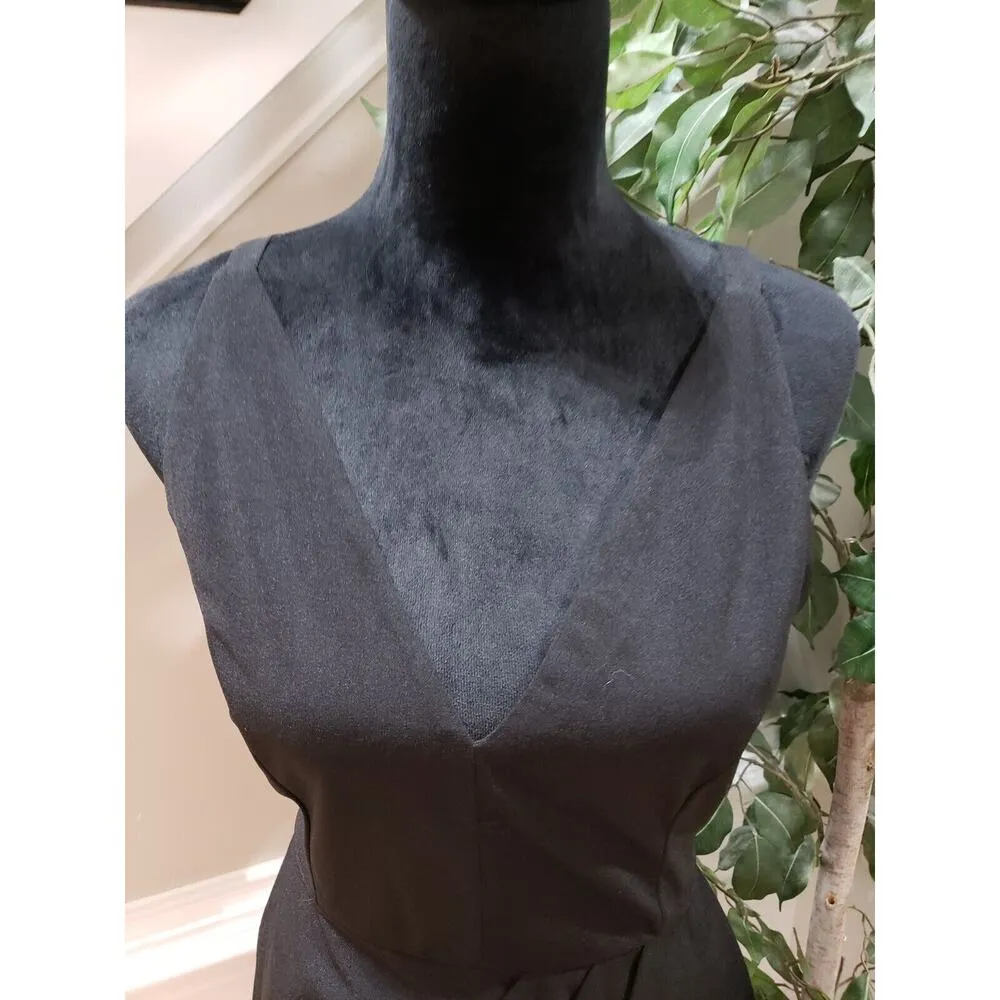 Manydress Womens Black Sphagetti Straps Plunge V Neck Bodycon Dress Size Medium - Image 6