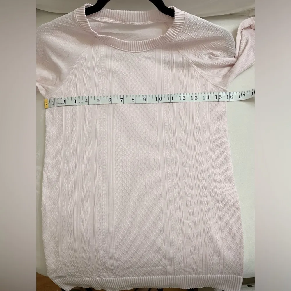 Lululemon Rest Less Pullover Blissful Pink Textured Long Sleeve Top Size 4? - Image 10
