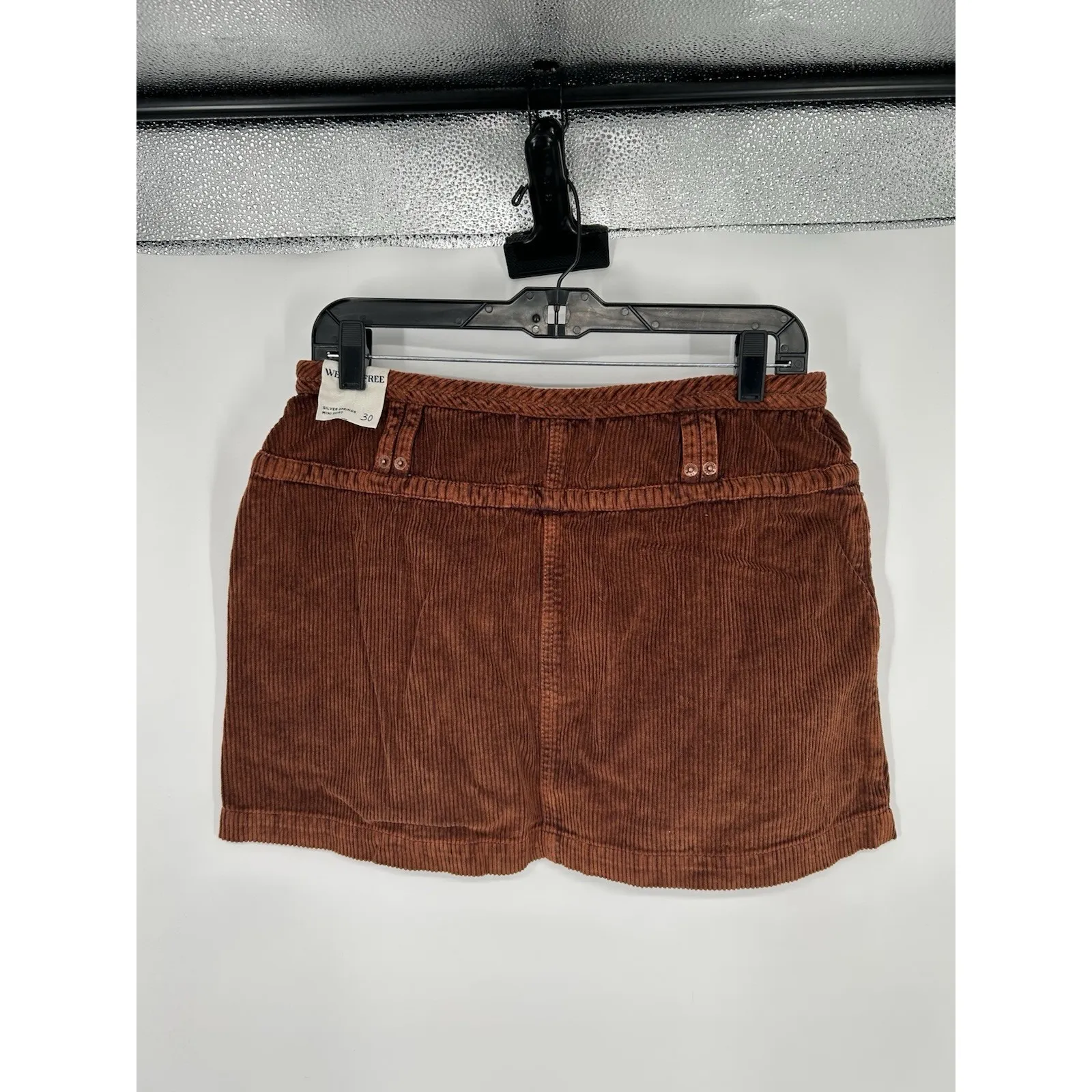 Free People Silver Springs Cord Mini Skirt Corduroy We The Free Brown Size 30 - Image 2