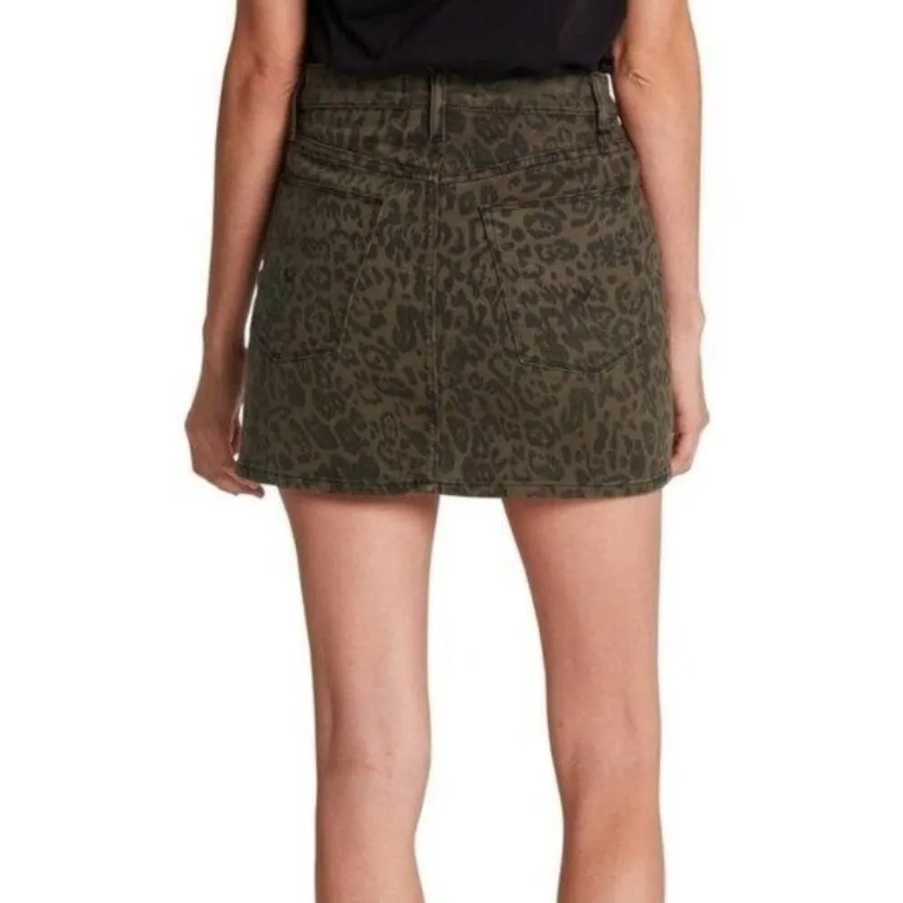 Hudson Jeans Animal Print Skirt Troop Leopard Mini Stretch Cotton - Image 3