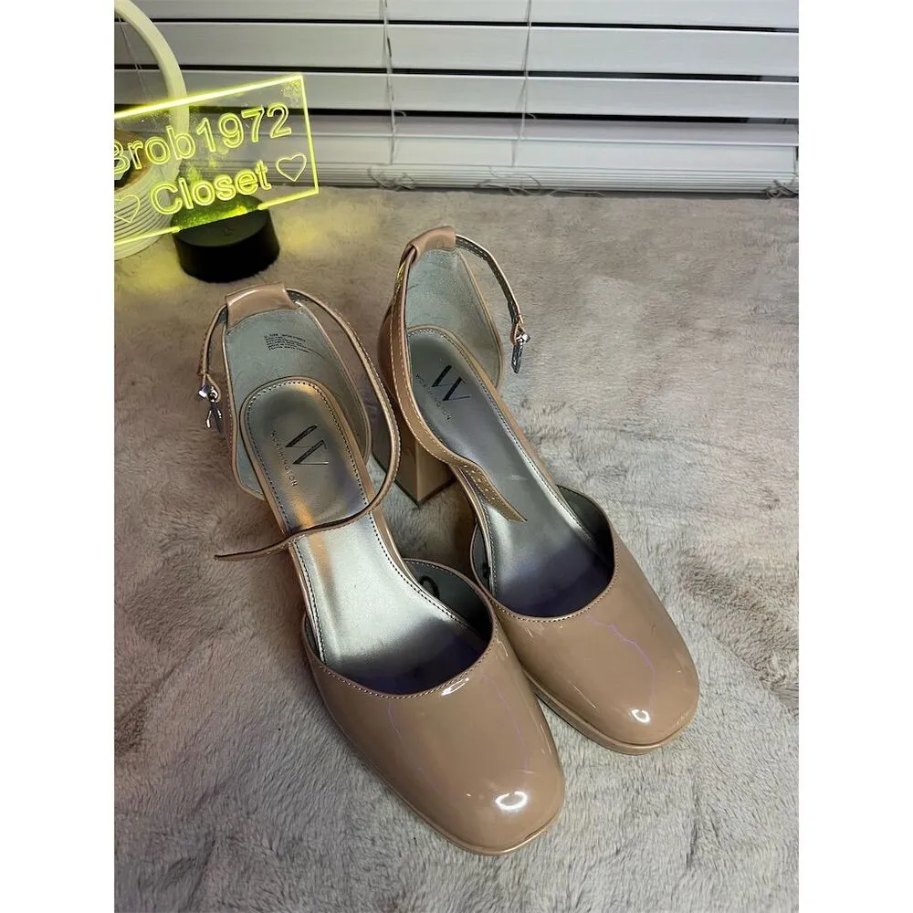 Worthington Women's Block Heel Pumps Brown Size 9.5 Formal Shoes - Image 2