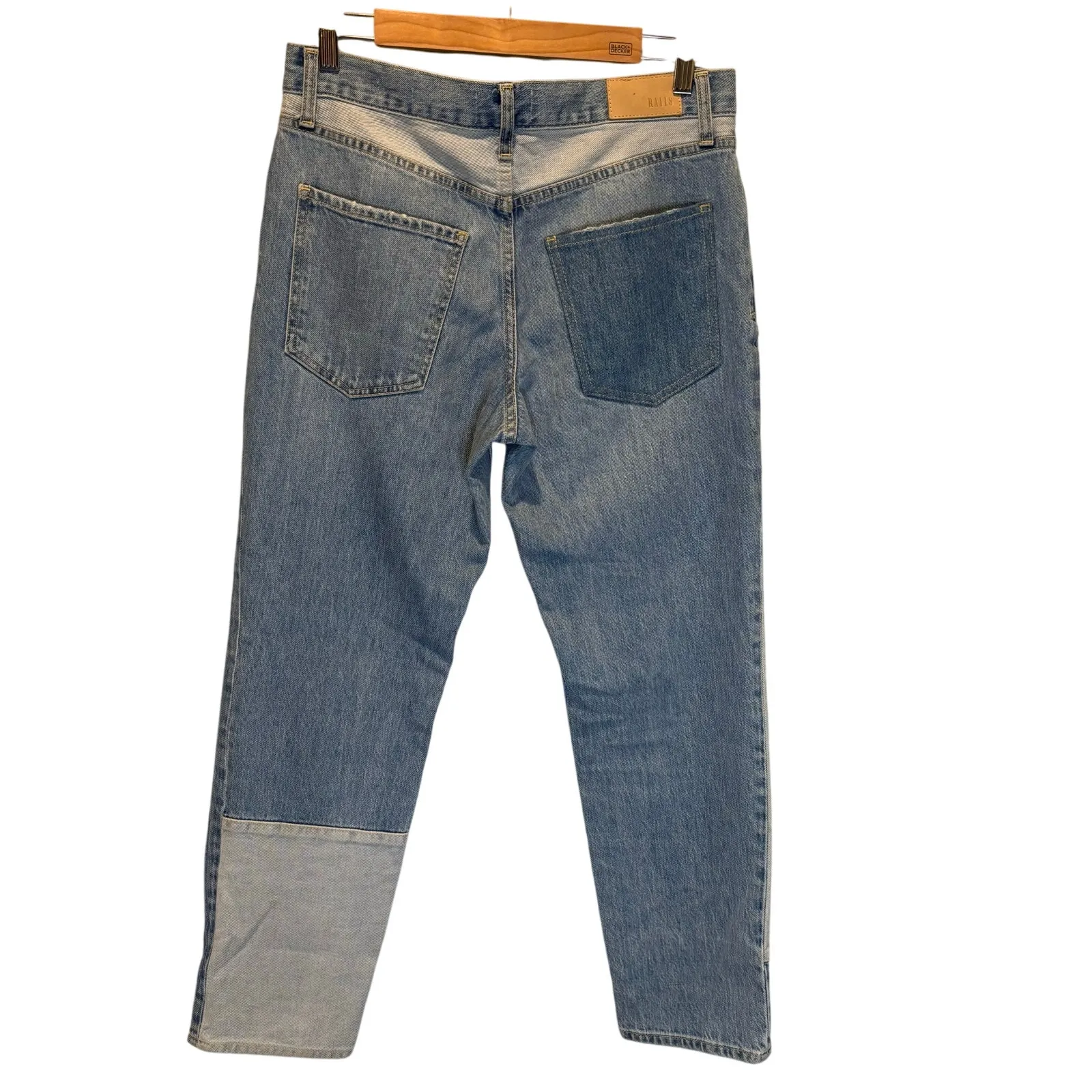 Rails The Atwater Slouchy Straight Patchwork Denim Jeans - size 26 - Image 3