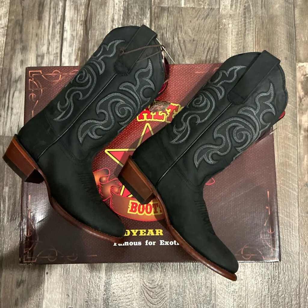 NWT Los Altos Black Leather Western Boots Size 6 - Image 6