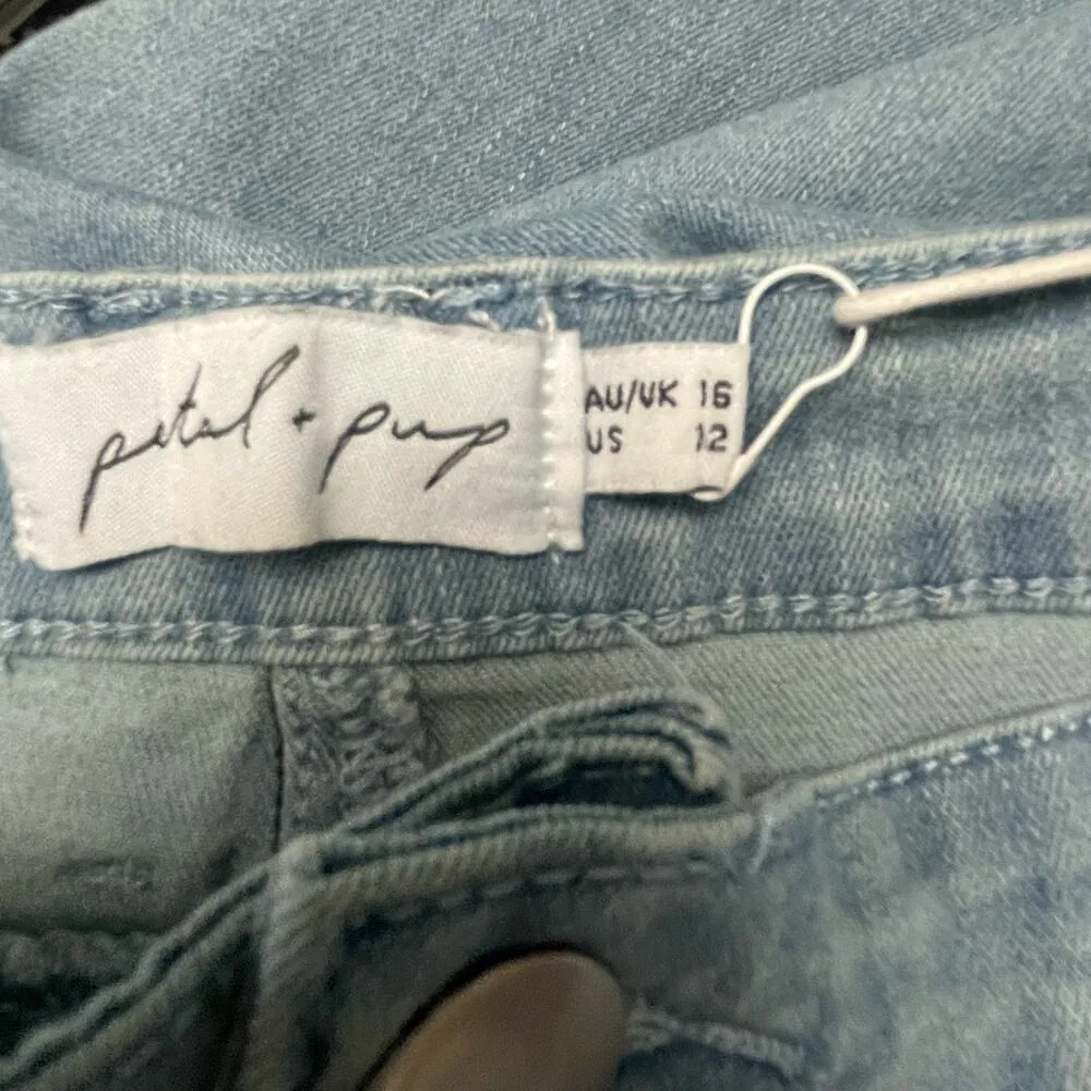 Petal & Pup Jeans NEW Light Wash Size 12 Skinny Classic High Rise Denim Blue - Image 3