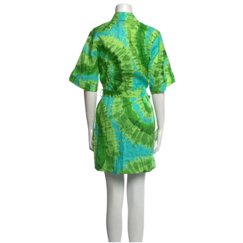 Alemais ALÉMAIS Green Blue Tie - Image 4