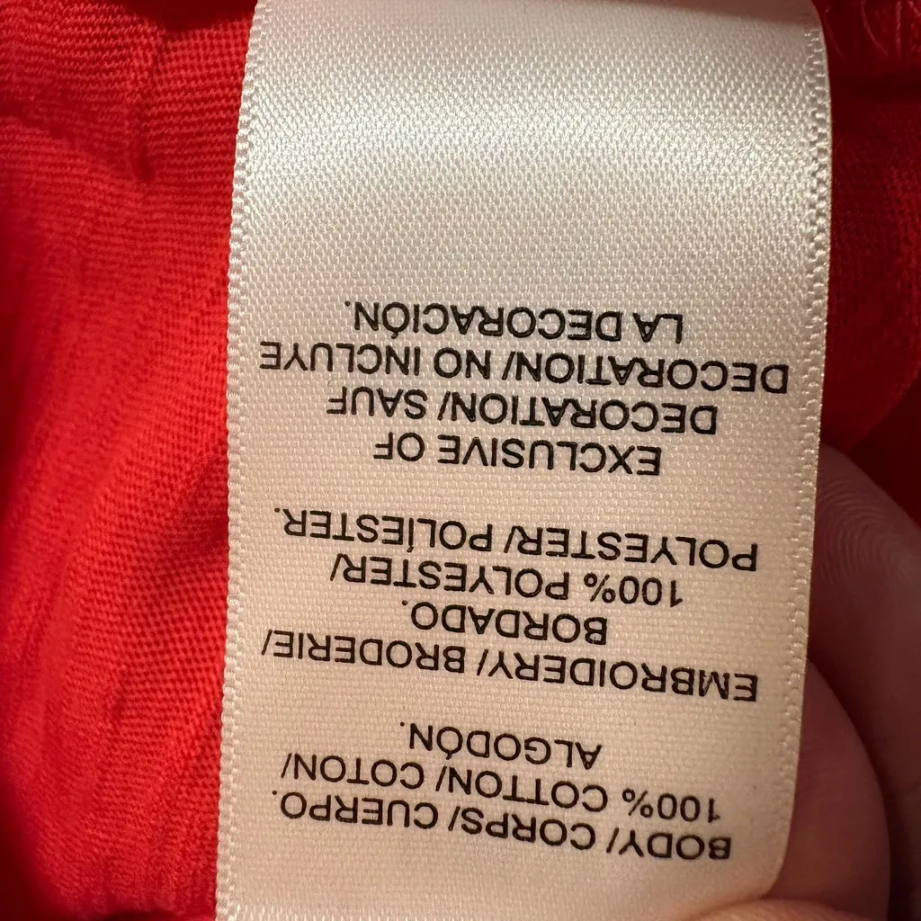 Lucky Brand Women's Heart Flag Embroidered T-Shirt, size S NWT - Image 7