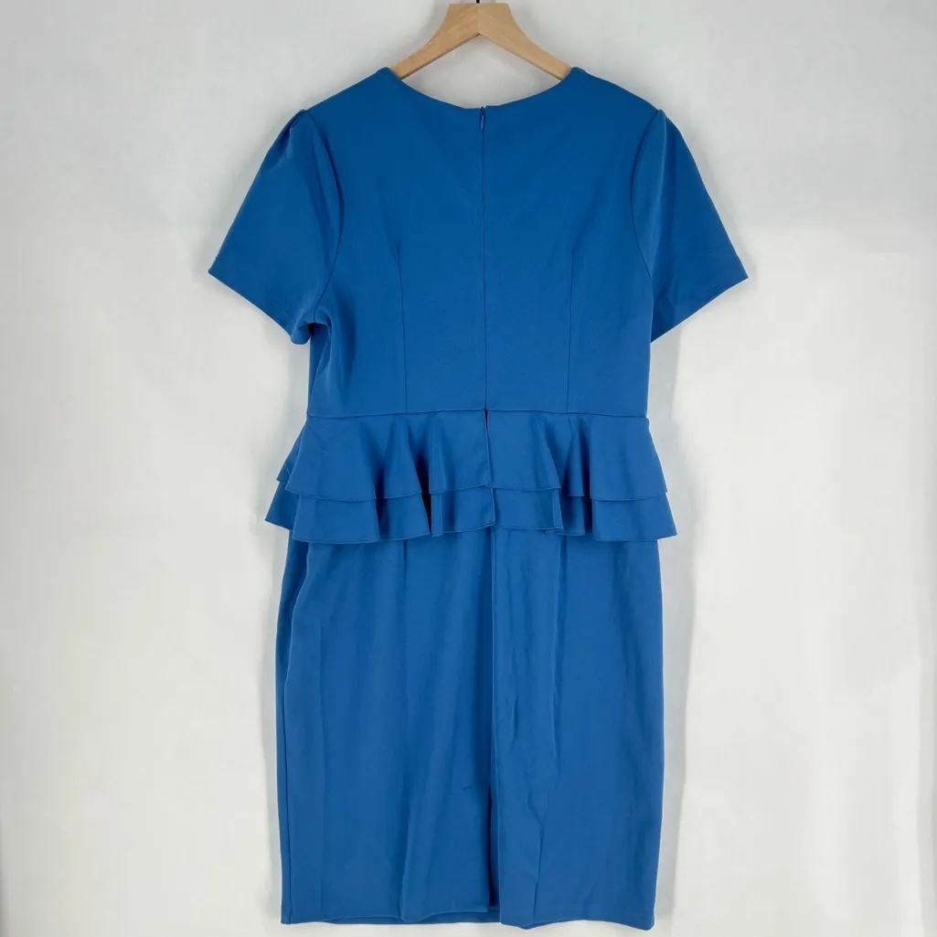 AISIZE Women's 1940s Vintage Square Peplum Bodycon Cocktail Dress Blue‎ 2XL Blue Size undefined - Image 10