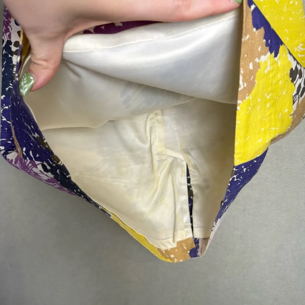 Boden Women’s Multicolor Floral Pencil Skirt Cotton Blend Spring size 6R Yellow - Image 10