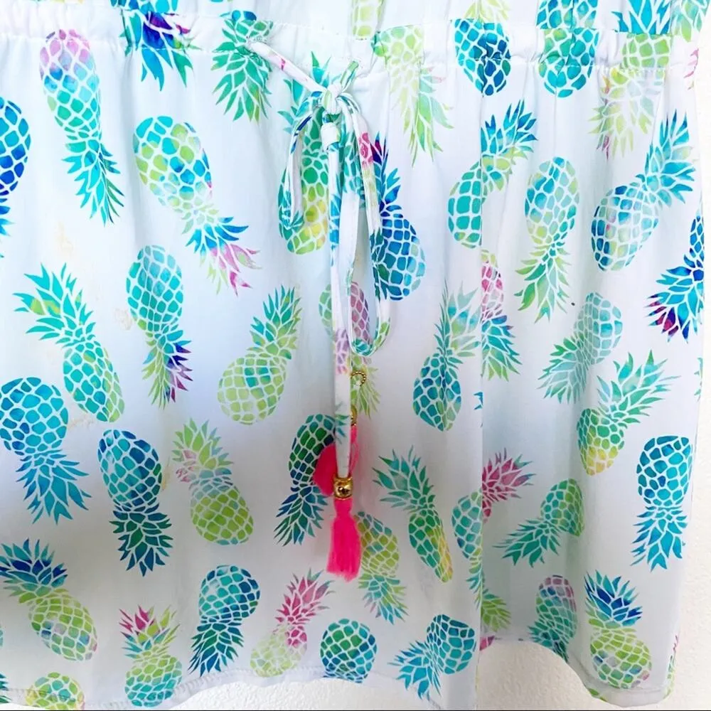 Pilyq Pull On Pineapple Swim Cover Up Dress Size M/L - Image 8
