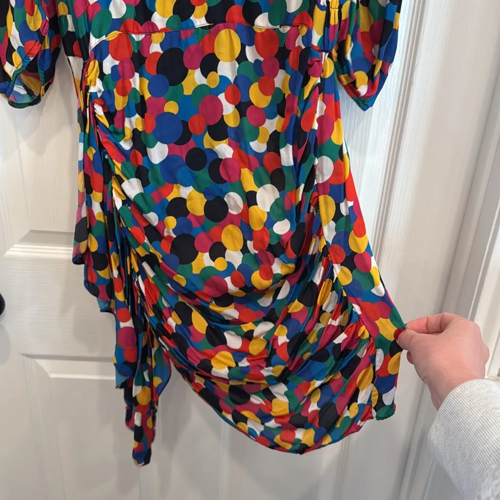 Rhode Pia confetti print colorful mini dress Blue Size L - Image 13