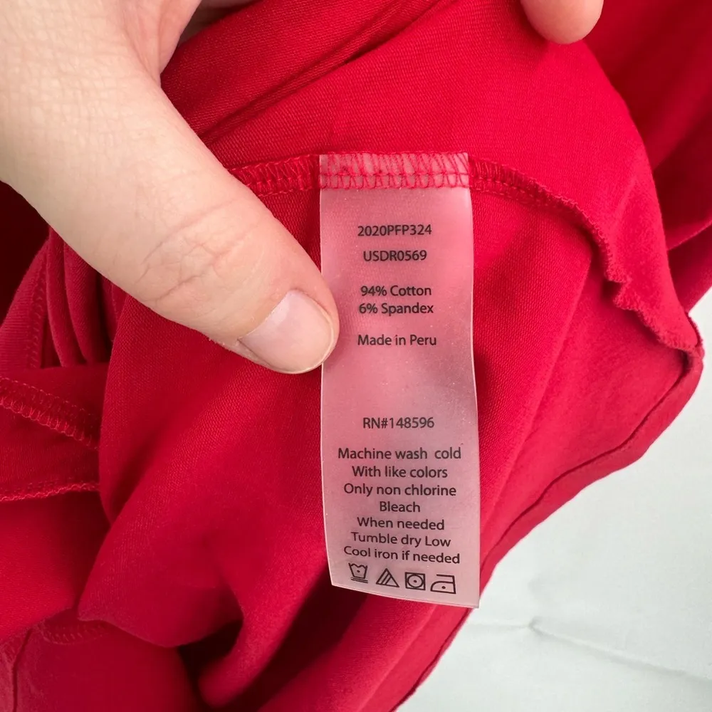 Universal Standard Women Small/4 Short Sleeve Red Casual Lightweight Shirt Dress - Image 6