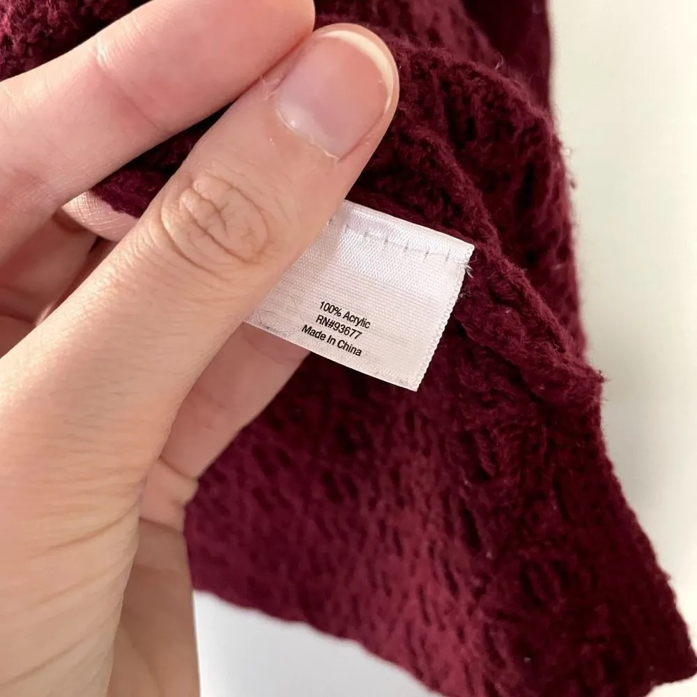 St. John's Bay red crewneck knit diamond design sweater classic casual comfort - Image 5