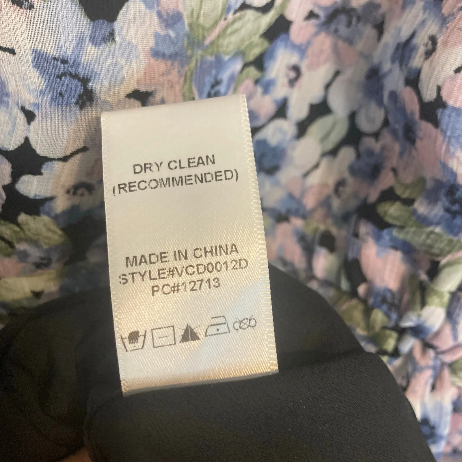 VICI Collection Balloons Purple Blue Floral Long Sleeve Button Tiered Mini Dress - Image 10