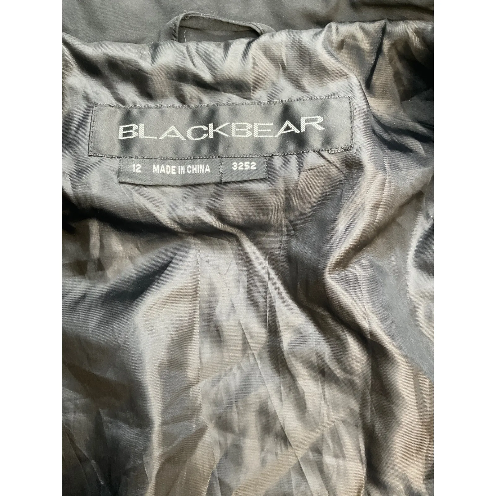 Black Bear‎ Women's Blue Hooded Jacket Snap Button Up Puffer Coat Size 12 - Image 6