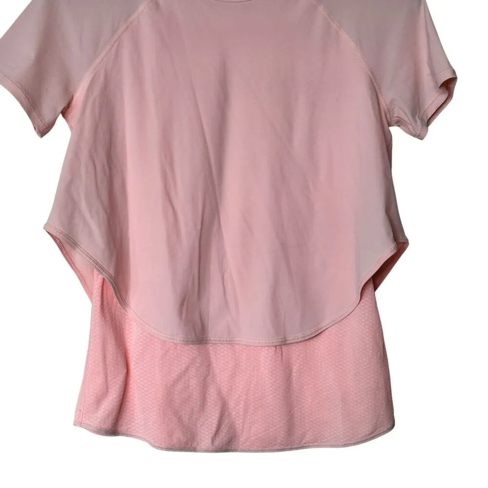 Lululemon Cover Me Tee Layered Minty Pink UPF 50+ Sun Protection Short Sleeve 4 - Image 5