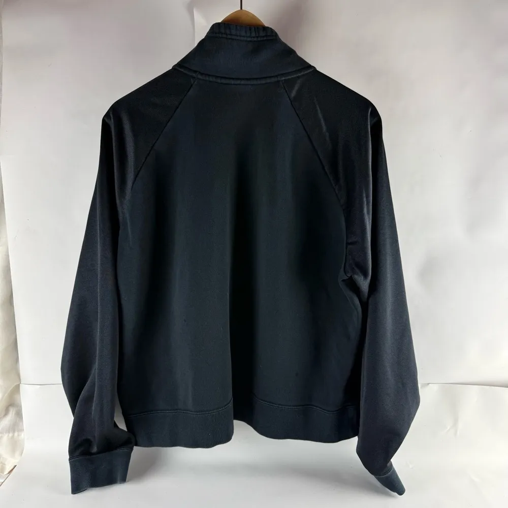 Nike Women's Large Icon Clash 1/4 Zip Black Silver Pullover Fleece - Image 12