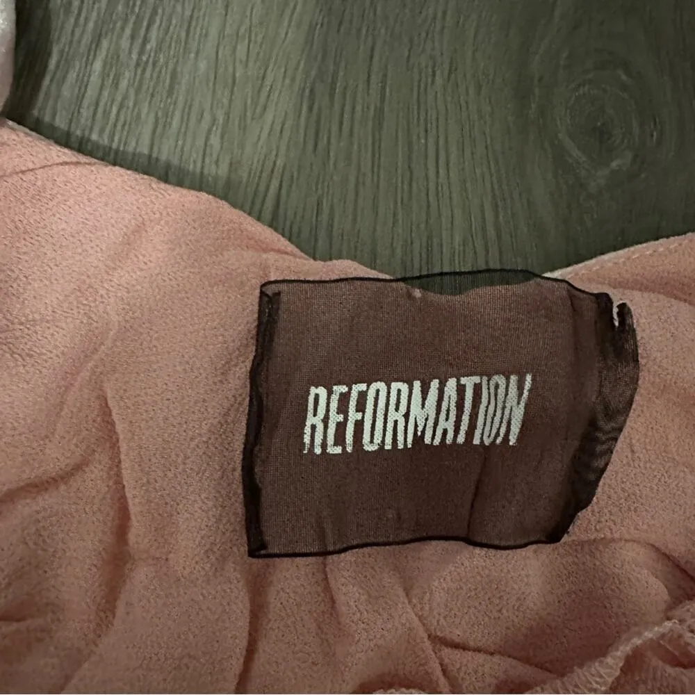 Reformation Velvet Mabel Pink Sleeveless Velour Cami Tank Top Size XS‎ - Image 7