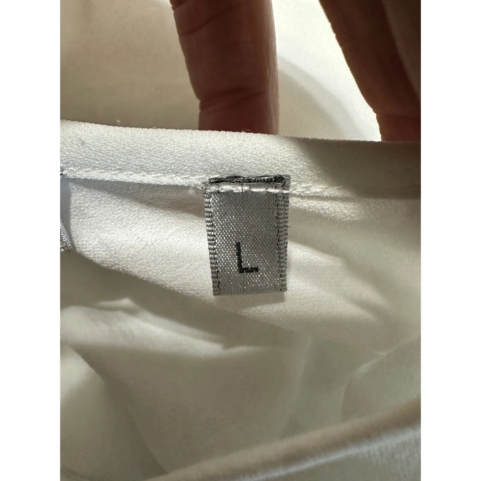 PATRIZIA‎ LUCA MILANO White Tie Back Short Sleeve Tunic Top Women's Size L Size L - Image 8