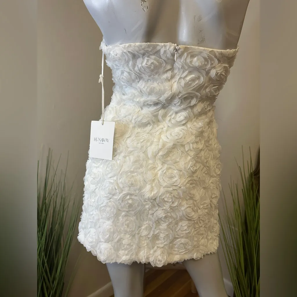 Rosaline Mini Dress in White Runaway The Label White Small NWT - Image 5